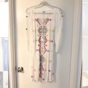 Chic Connection Embroidered Boho Peasant Dress Size M